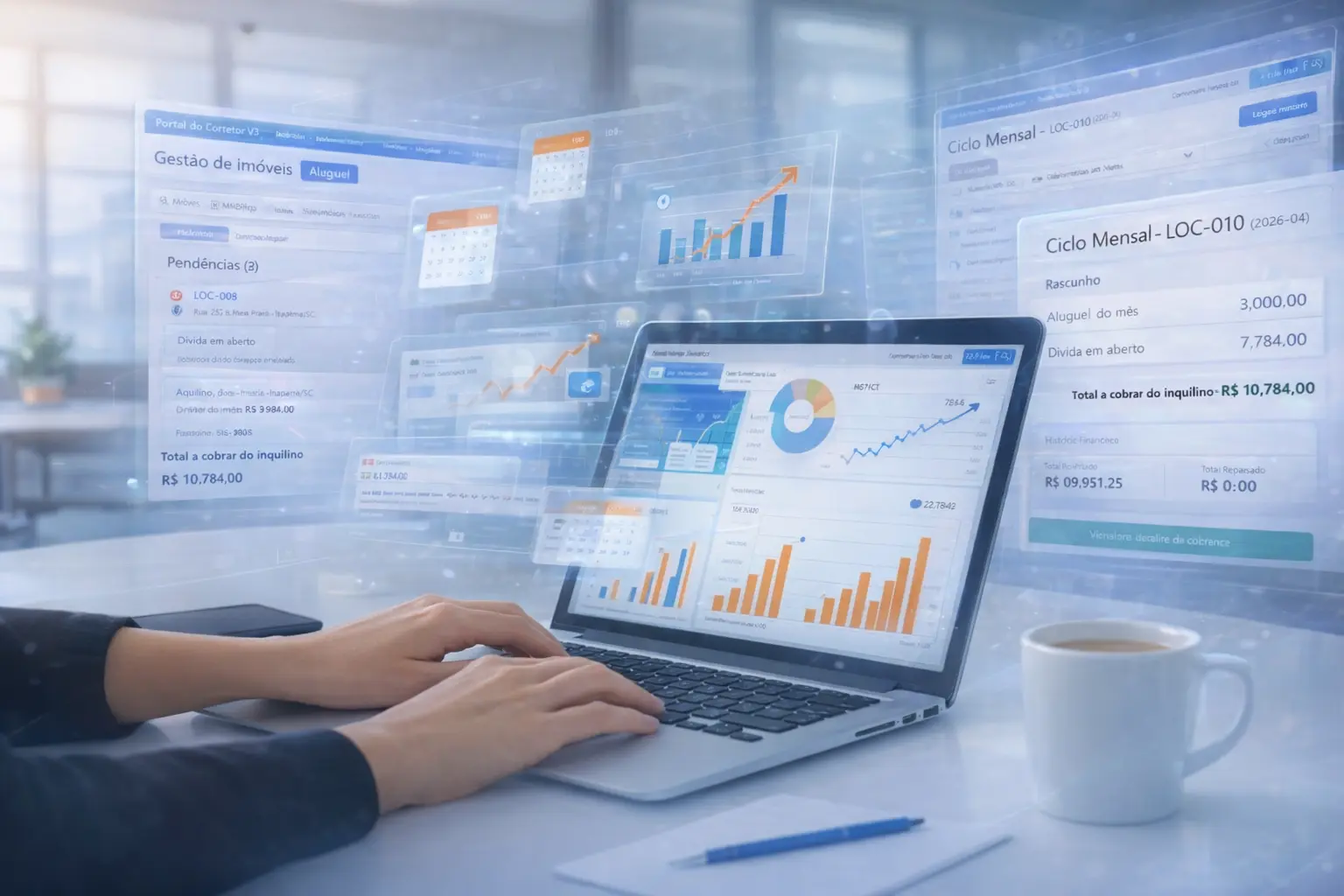 Corretor fechando contrato